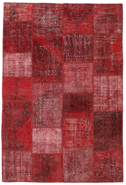 Patchwork Teppich
 157X233 Echter Moderner Handgeknüpfter Dunkelrot/Rot (Wolle, Türkei)