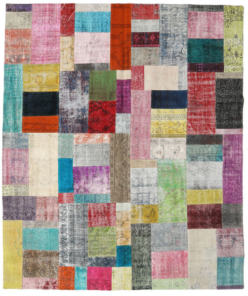 Patchwork Tapete 251X300 Moderno Feito A Mão Cinzento Claro Grande (Lã, Turquia)
