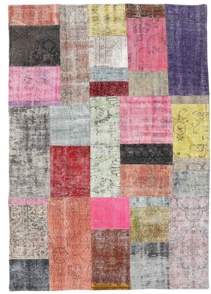 Patchwork Sag 142X202 Autentični
 Moderni Ručno Uzlan Ljubičasta/Svjetlosiva (Vuna, Turska)