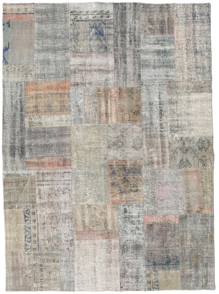 パッチワーク 絨毯 173X240 モダン 手織り 薄い灰色/薄茶色 (ウール, トルコ)