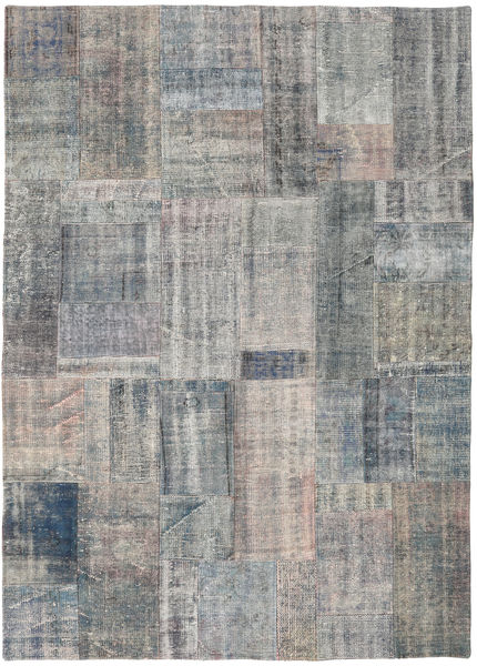Лоскутные Ковер 174X243 Современный Ковры Ручной Работы Светло-Серый/Темно-Серый (Шерсть, Турция)