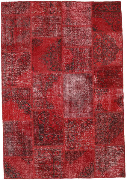 Patchwork Rug 158X231 Authentic
 Modern Handknotted Dark Red/Crimson Red (Wool, Turkey)