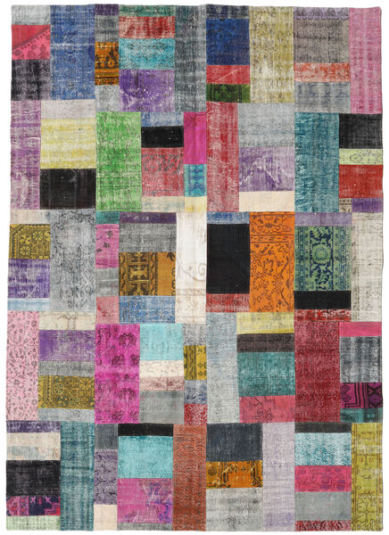 Patchwork Sag 250X352 Autentični
 Moderni Ručno Uzlan Svjetlosiva/Tamnosiva Veliki (Vuna, Turska)