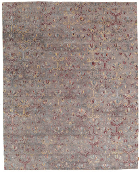 Himalaya Bamboo Silk Rug 242X304 Authentic
 Modern Handknotted Dark Grey/Light Grey/Light Brown ( India)