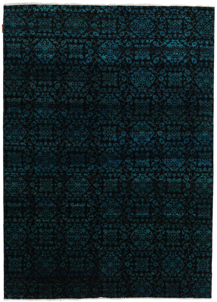 Sari Pure Svila Sag 172X239 Autentični
 Moderni Ručno Uzlan Crna (Svila, Indija)