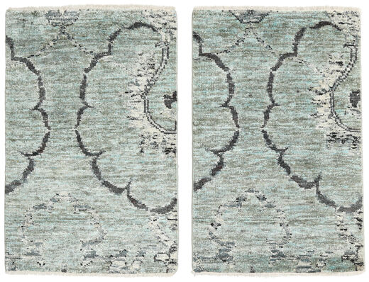 Himalaya Bambu Шелк Ковер 60X90 Современный Ковры Ручной Работы Светло-Серый/Темно-Серый ( Индия)