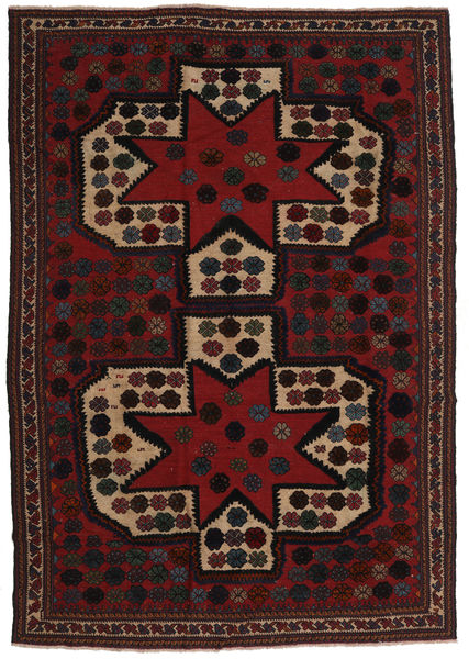 Kilim Golbarjasta Tapete 195X284 Oriental Tecidos À Mão Castanho Escuro/Vermelho Escuro (Lã, Afeganistão)