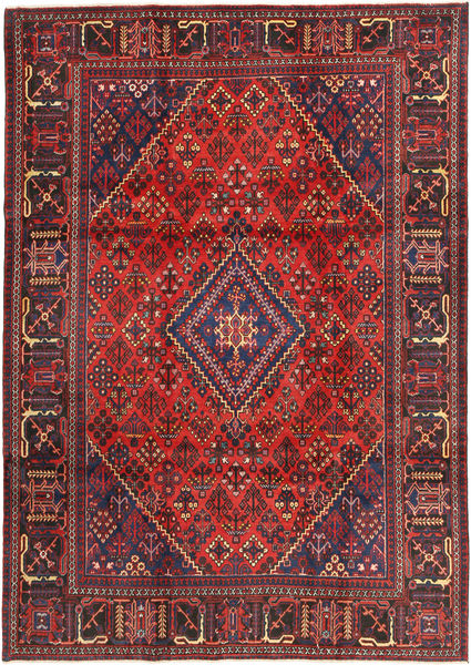 Joshaghan Tapete 222X318 Oriental Feito A Mão Vermelho Escuro/Castanho Escuro (Lã, Pérsia/Irão)