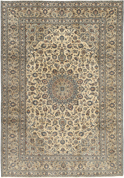 カシャン パティナ 絨毯 242X350 オリエンタル 手織り 薄い灰色/薄茶色 (ウール, ペルシャ/イラン)