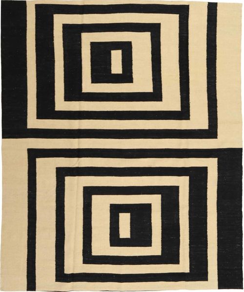 Kilim Modern Rug 190X230 Authentic
 Modern Handknotted Black/Dark Beige (Wool, Afghanistan)