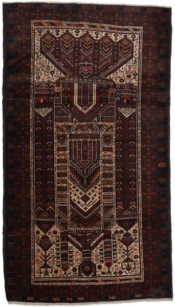 Baluch Rug 115X202 Authentic
 Oriental Handknotted Dark Brown (Wool, Afghanistan)