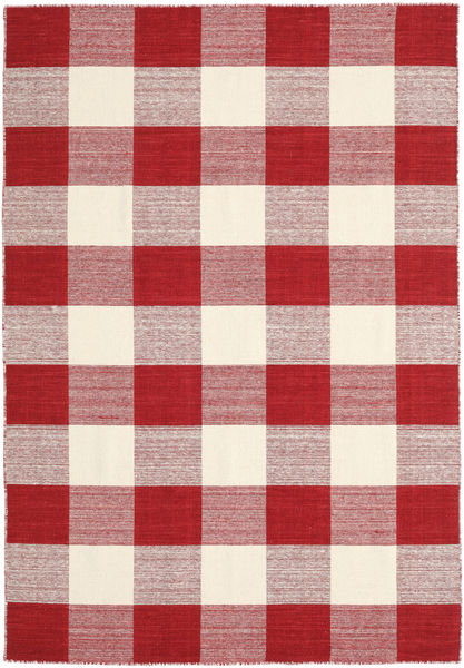 Check Kilim - Rød / Hvid tæppe CVD17193