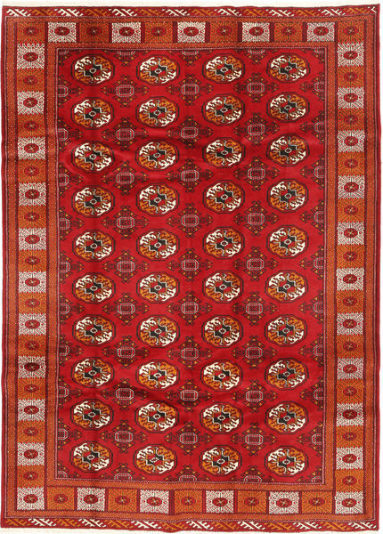 Turcomano Tapete 198X277 Oriental Feito A Mão Vermelho Escuro/Castanho Alaranjado (Lã, Pérsia/Irão)