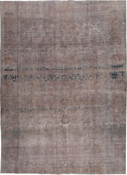 Colored Vintage Vloerkleed 262X368 Echt Modern Handgeknoopt Donkerbruin/Roze Groot (Wol, Pakistan)