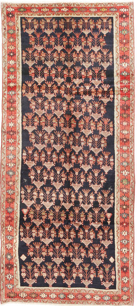 Saveh Szőnyeg 125X285 Keleti Csomózású Sötétlila/Világosbarna (Gyapjú, Perzsia/Irán)