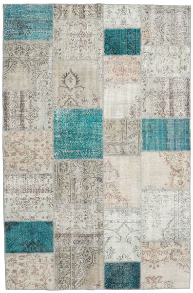 Patchwork Rug 198X303 Authentic
 Modern Handknotted Light Grey/Dark Beige (Wool, Turkey)
