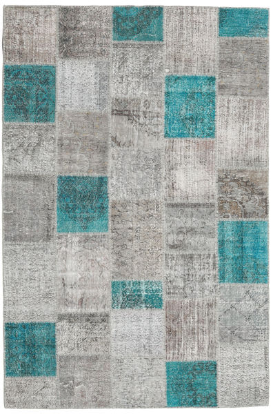 Patchwork Alfombra 200X300 Moderna Hecha A Mano Gris Claro/Azul (Lana, Turquía)