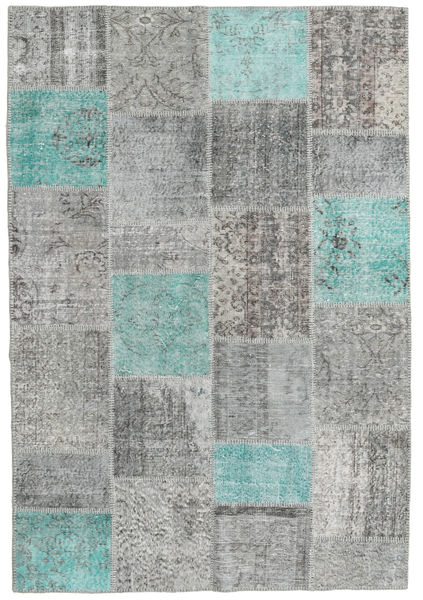 パッチワーク 絨毯 158X231 モダン 手織り 薄い灰色/濃いグレー (ウール, トルコ)