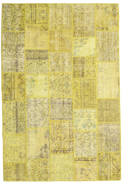 Patchwork Rug 200X304 Authentic
 Modern Handknotted Yellow/Olive Green (Wool, Turkey)