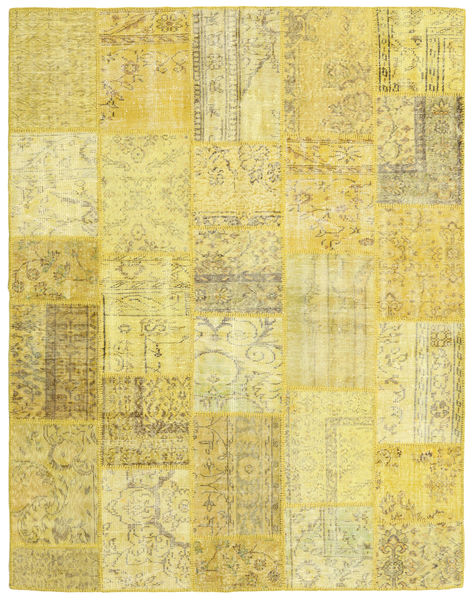 Patchwork Alfombra 198X255 Moderna Hecha A Mano Amarillo (Lana, Turquía)