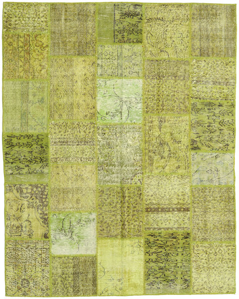 Patchwork Rug 198X251 Authentic
 Modern Handknotted Light Green/Olive Green (Wool, Turkey)