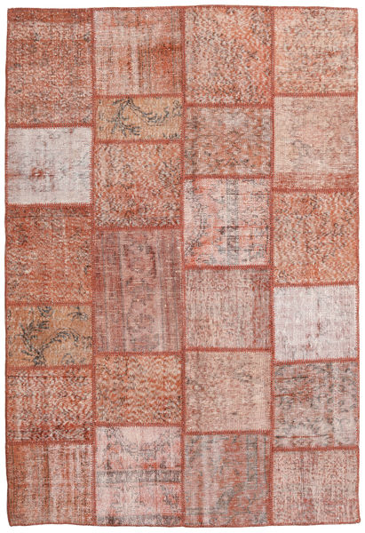 Patchwork Alfombra 158X233 Moderna Hecha A Mano Rosa Claro/Rojo Oscuro/Beige (Lana, Turquía)
