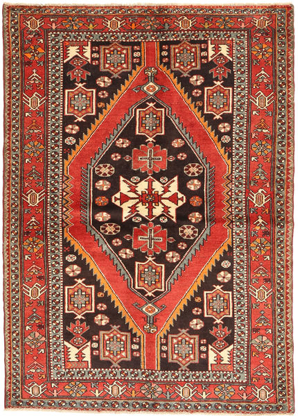 Saveh Tapete 135X195 Oriental Feito A Mão Vermelho Escuro/Castanho Escuro (Lã, Pérsia/Irão)