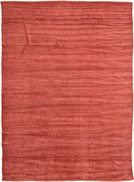 Ćilim Chenille - Coppery_ Sag 210X290 Autentični
 Orijentalni Ručno Tkani Hrđavo Crvena/Tamnocrvena ( Indija)