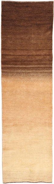 Gabbeh Persan Tapis 75X270 Moderne Fait Main Tapis Couloir Marron/Marron Clair (Laine, Perse/Iran)