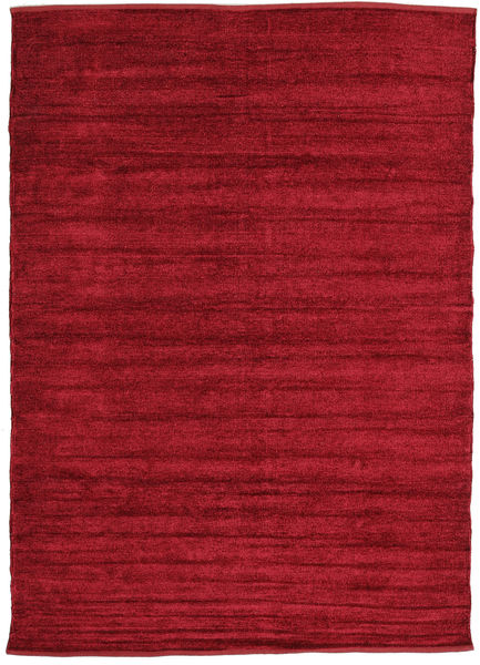 Kilim Chenilha - Vermelho Intenso Tapete 160X230 Oriental Tecidos À Mão Vermelho/Vermelho Escuro ( Índia)