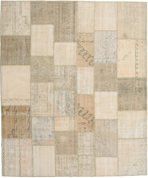 Patchwork Alfombra 254X305 Moderna Hecha A Mano Marrón Claro/Beige Grande (Lana, Turquía)