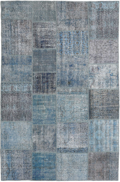 Patchwork Sag 196X300 Autentični
 Moderni Ručno Uzlan Svjetloplava/Plava (Vuna, Turska)
