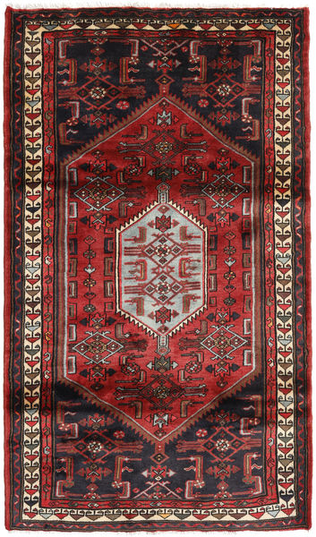 Hamadã Tapete 109X190 Oriental Feito A Mão Vermelho Escuro/Castanho Escuro (Lã, Pérsia/Irão)