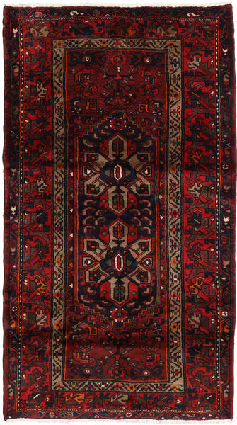 Hamadã Tapete 108X192 Oriental Feito A Mão Vermelho Escuro (Lã, Pérsia/Irão)