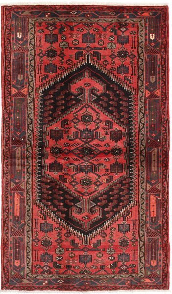 Hamadã Tapete 125X210 Oriental Feito A Mão Vermelho Escuro/Castanho Escuro (Lã, Pérsia/Irão)