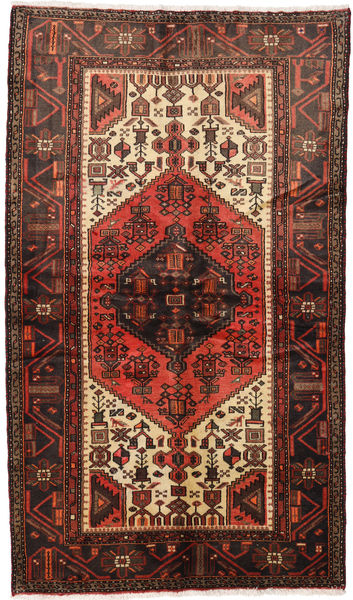 Hamadã Tapete 126X218 Oriental Feito A Mão Castanho Escuro/Vermelho Escuro (Lã, Pérsia/Irão)