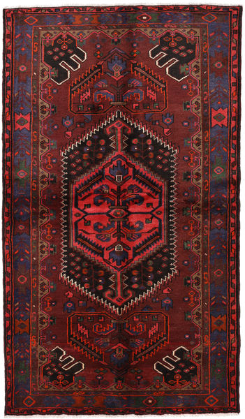 Hamadã Tapete 134X233 Oriental Feito A Mão Vermelho Escuro/Castanho Escuro (Lã, Pérsia/Irão)