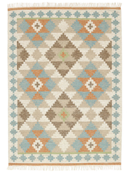 Summer Kelim Matto 160X230 Moderni Käsinkudottu Beige/Tummanbeige (Villa, Intia)