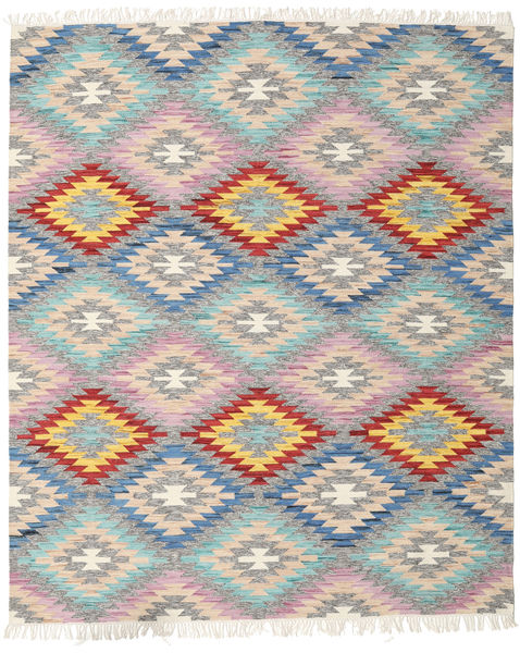 Spring Kelim Matta 240X300 Äkta Modern Handvävd Ljusgrå/Beige (Ull, Indien)