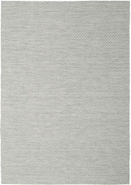 Kilim Honey Comb - Grey Rug 240X340 Authentic
 Modern Handwoven Light Grey/Beige (Wool, India)