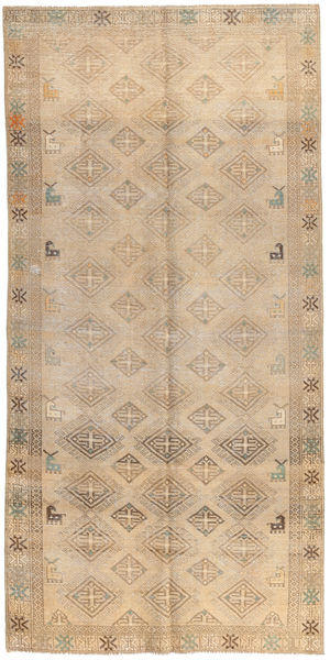 Vintage Sag 142X286 Autentični
 Moderni Ručno Uzlan Svjetlosmeđa/Tamna Bež (Vuna, Pakistan)