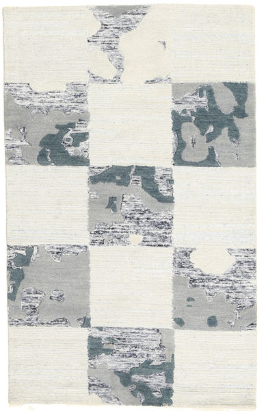 Handtufted Ковер 94X148 Современный Светло-Серый/Бежевый/Белый/Кремовый (Шерсть, Индия)