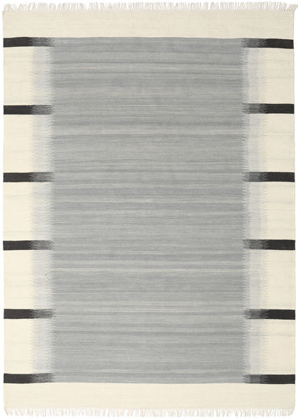 Ikat - Harmaa Matto 210X290 Moderni Käsinkudottu Siniturkoosi/Beige (Villa, Intia)