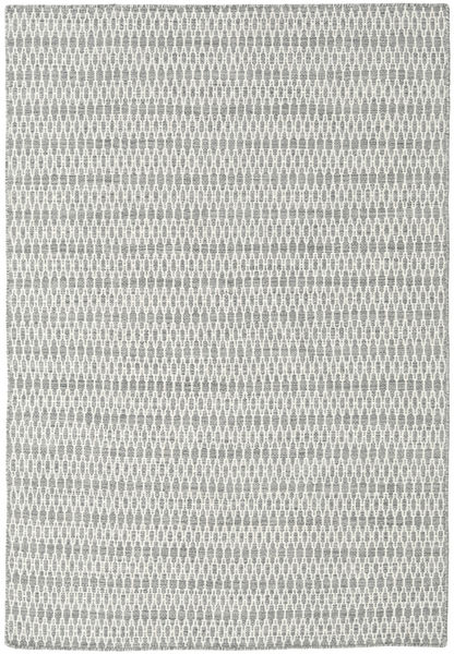 Kelim Long Stitch - Harmaa Matto 160X230 Moderni Käsinkudottu Vaaleanharmaa/Siniturkoosi (Villa, Intia)
