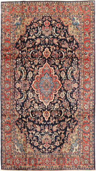 Hamadan Matta 207X365 Äkta Orientalisk Handknuten Svart/Ljusbrun (Ull, Persien/Iran)