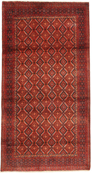 Hamedan Koberec 110X215 Orientální Ručně Tkaný Tmavě Červená/Červenožlutá (Vlna, Persie/Írán)