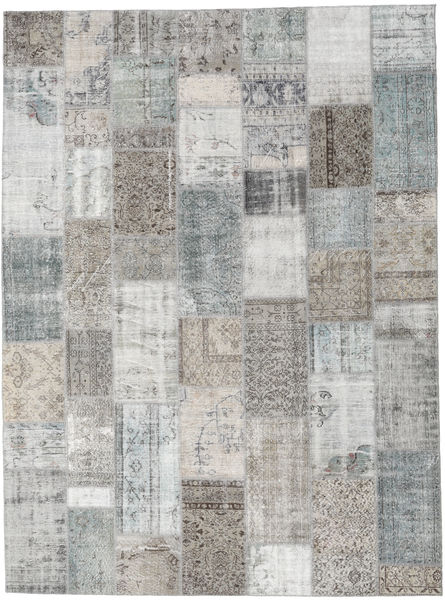 Patchwork Sag 273X369 Autentični
 Moderni Ručno Uzlan Svjetlosiva/Tamnosiva Veliki (Vuna, Turska)