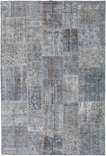 Patchwork Koberec 200X300 Moderní Ručně Tkaný Světle Šedá/Tmavošedý (Vlna, Turecko)