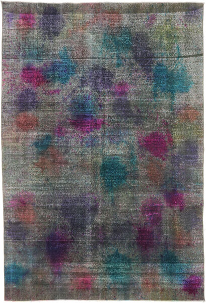 Colored Vintage 러그 196X293 정품
 모던 수제 다크 그레이/퍼플 (울, 터키)