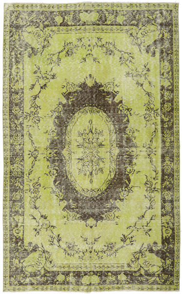 Colored Vintage Rug 169X275 Authentic
 Modern Handknotted Light Green/Olive Green (Wool, Turkey)